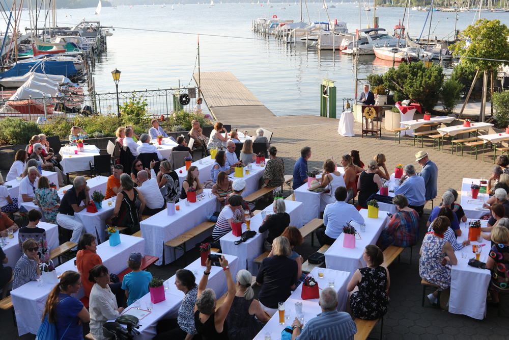 Blick auf den Bootsplatz